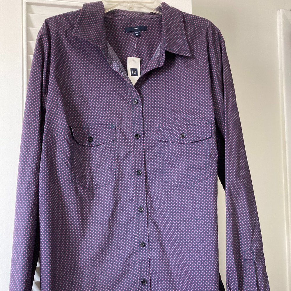 Navy/Pink Dot  Shirt